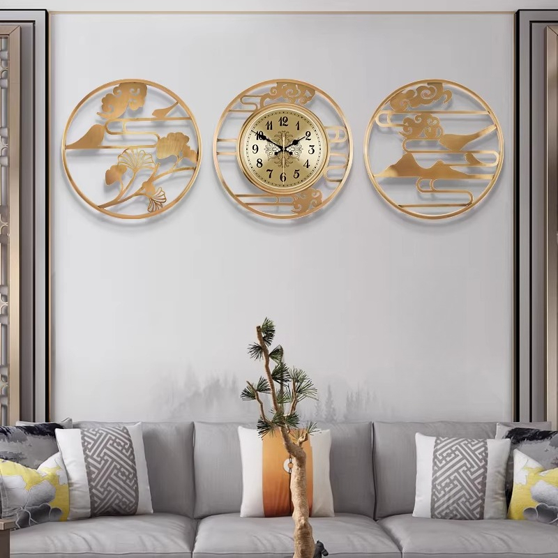 Luxury Lifestyle Aesthetic - Jam Dinding Minimalis Gaya Cina Bulat