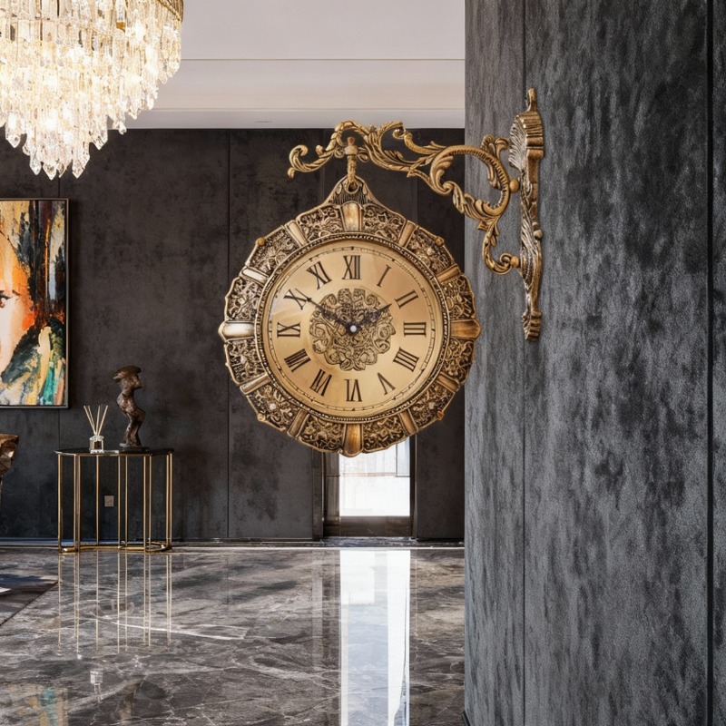 Luxury Lifestyle Aesthetic - Jam Dinding Ruang Tamu Retro Nordik